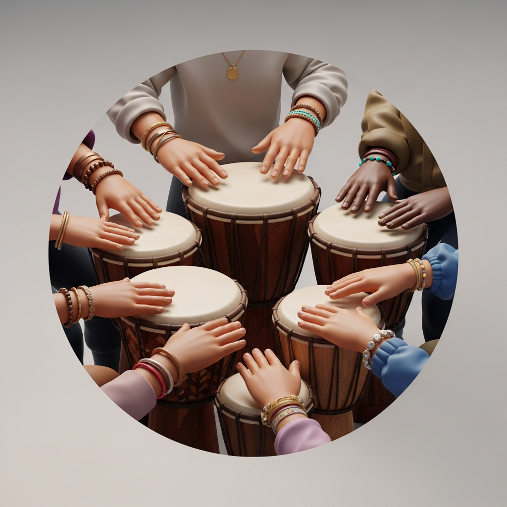 drumming program with facilitator